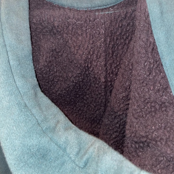 PINK Green Fleece Hoodie Size Medium - Picture 7 of 8